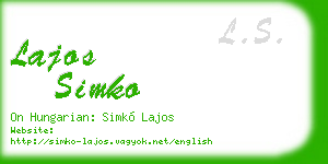 lajos simko business card